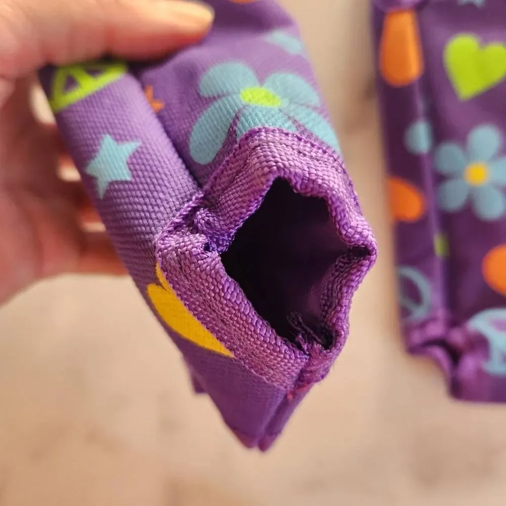 Girly hippie piece bright purple plum bottle insulator set of 2 travel accessori